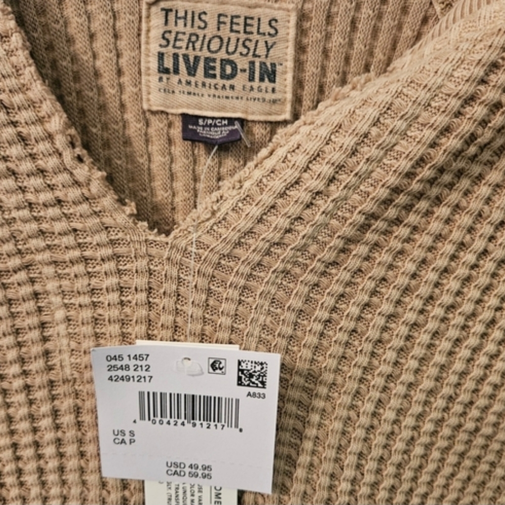 American Eagle Outfitters Women's Tan Sweater - Picture 6 of 6